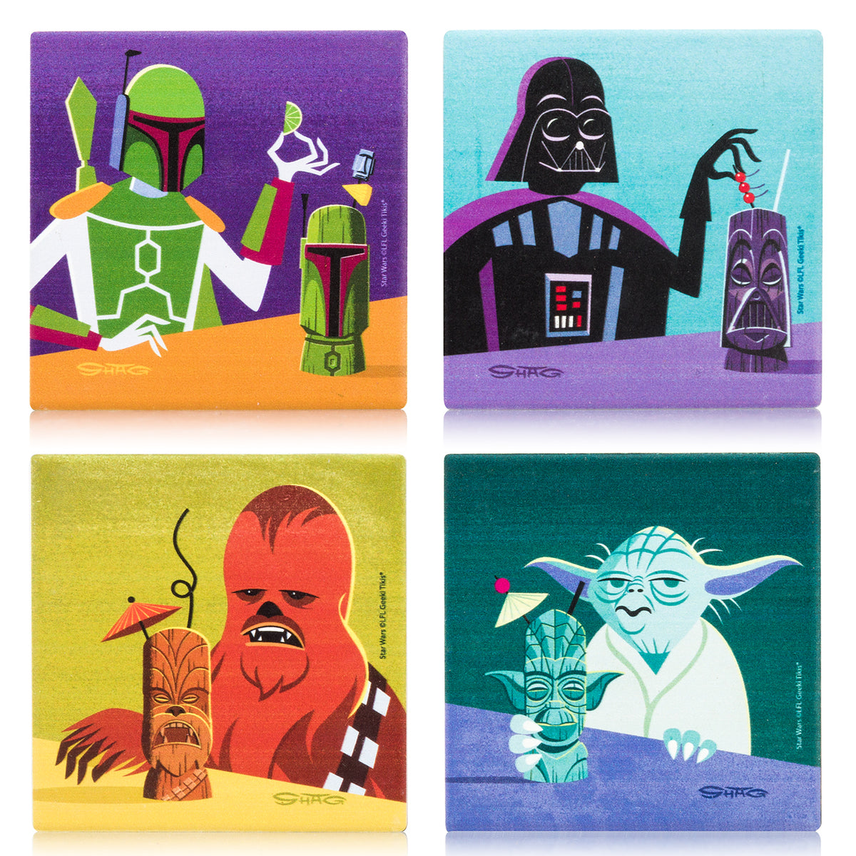 Star war modern drink coaster - TenStickers